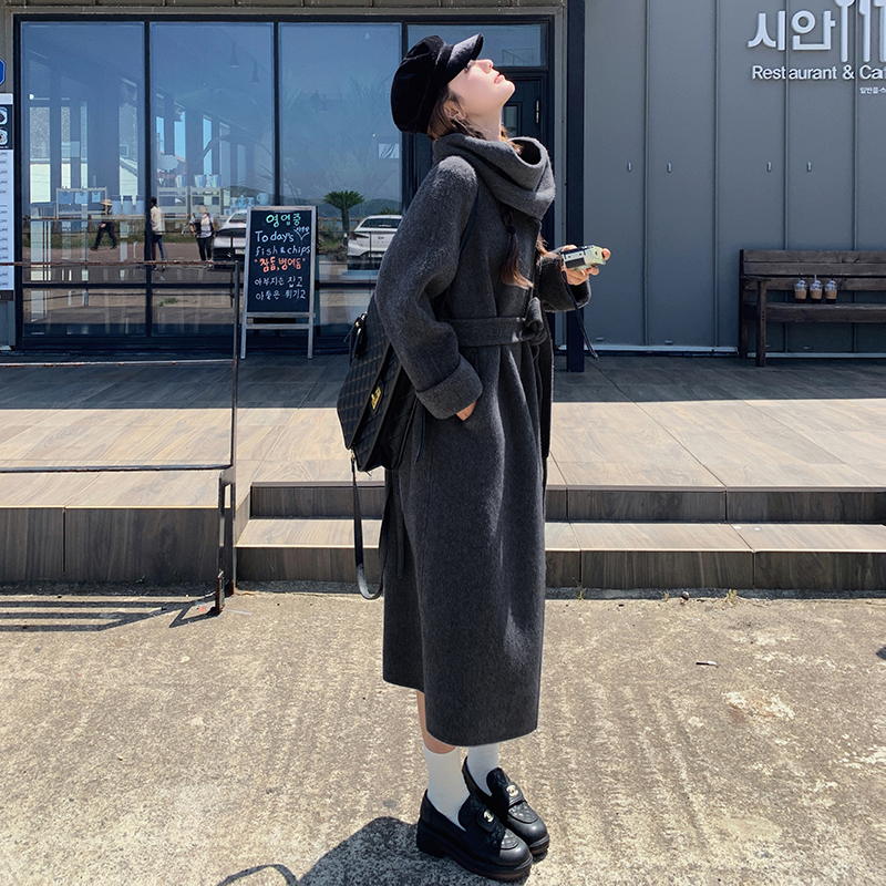 现货手工缝制70羊毛双面呢大衣配围巾ZB191-651-P270-K398，女装毛呢外套，浙宝210（原浙宝191）