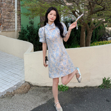 209-2828-P140-K208新中式改良旗袍连衣裙时尚显瘦风盘扣，女装连衣裙，浙宝210（原浙宝191）