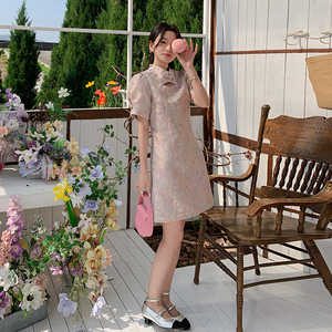 ZB191.2828KP140K208新中式改良旗袍连衣裙时尚显瘦风盘扣.图片