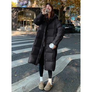现货主推设计感长款新标90%白鸭绒羽绒服191-6356-P415-K598图片