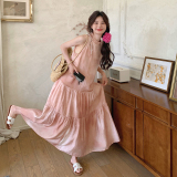 现货210-2869-P115-K168少女连衣裙夏季新款挂脖气质连衣裙，女装连衣裙，浙宝210（原浙宝191）