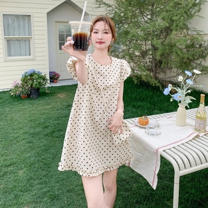 209-3257-P135-K199高端轻奢波点配包连衣裙图片