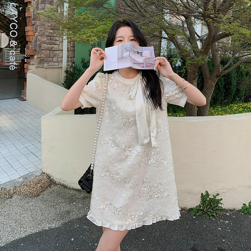 现货209-2829-P110-K178亮片连衣裙甜美,女装连衣裙,浙宝210（原浙宝191）