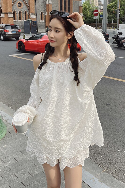 夏季新款~别致珍珠领特殊面料纯色套装209-8801-P140-K188,女装套装/套裙,浙宝210（原浙宝191）