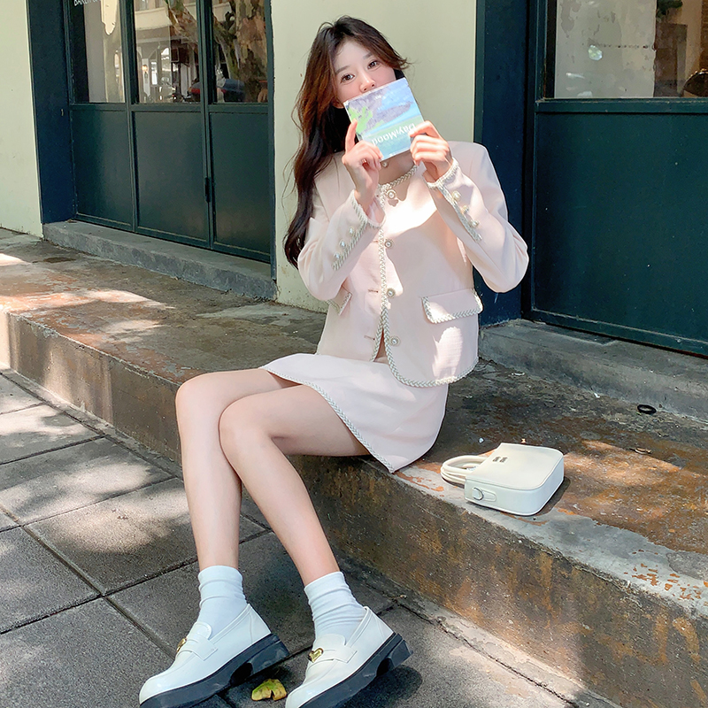 法式小香风女2025春新款气质百搭小西装半身裙，女装运动套装，浙宝210（原浙宝191）