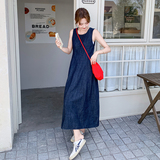 现货209-3256-p155-k228韩版气质高级感牛仔无袖修身连衣裙，女装连衣裙，浙宝210（原浙宝191）