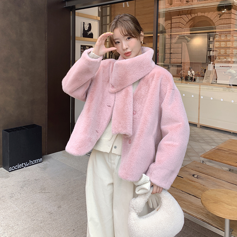 现货主推皮毛一体仿水貂191-K6353-P195-K288，女装皮草，浙宝210（原浙宝191）