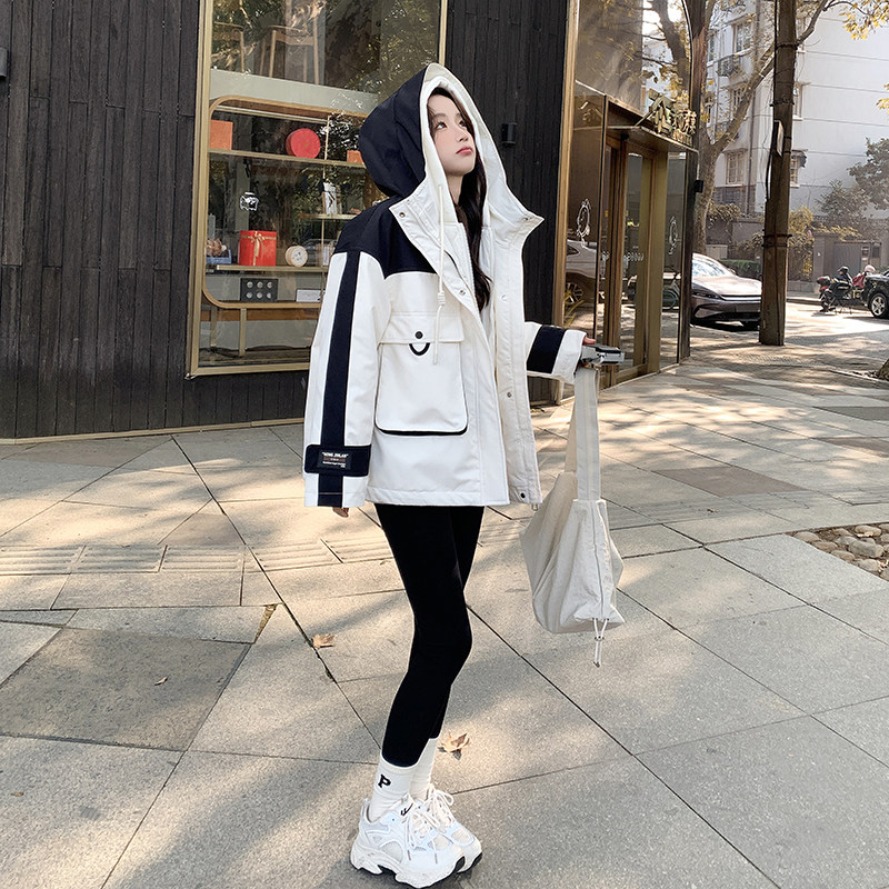 推白鸭绒内胆两件套羽绒派克服防风冲锋衣B191-23229-P278-K418,女装派克服,浙宝210（原浙宝191）