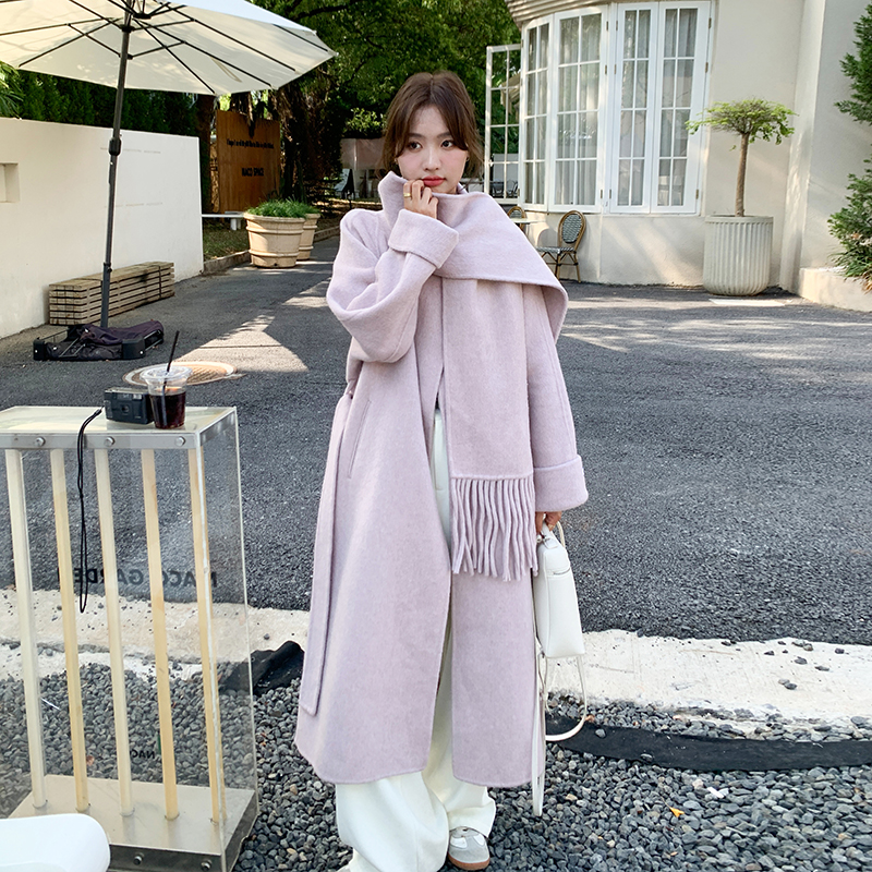 现货手工缝制羊毛双面呢大衣配围巾ZB191-F651-P270-K398，商品下架区商品下架区，浙宝210（原浙宝191）