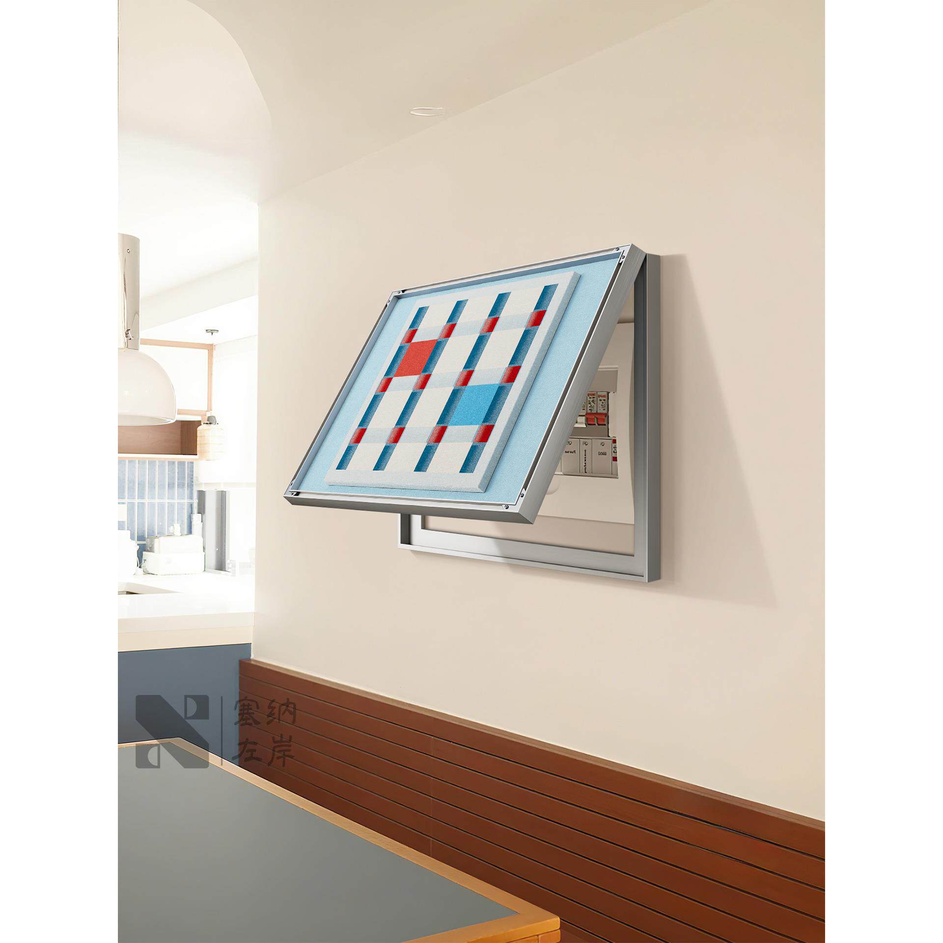 电表箱盒遮挡挂画孟菲斯高级感包豪斯2025新款餐厅弱配电箱装饰画