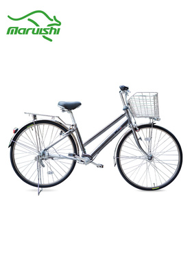 日本进口丸石无链条轴传动自行车男女上班骑代步内变速轻便单车子