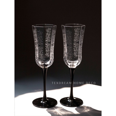 TEXDREAM黑天鹅高脚杯法式复古