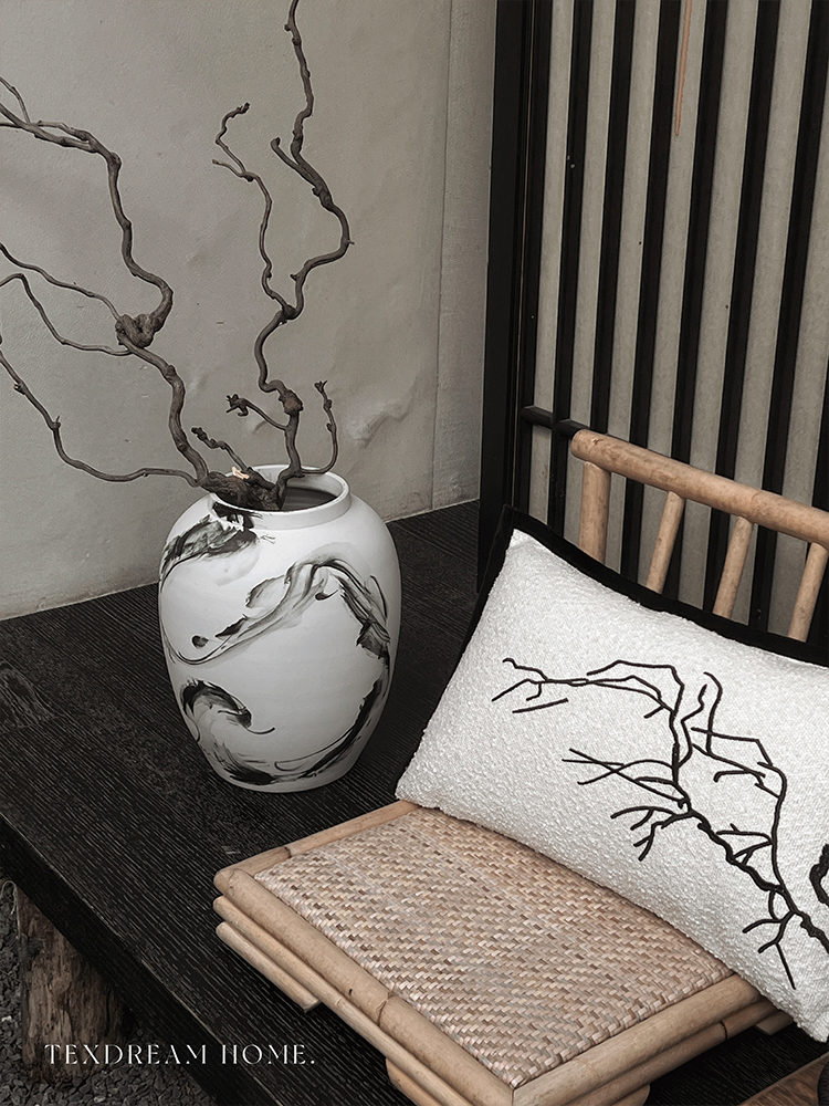 Texdream新中式禅意大口径花瓶