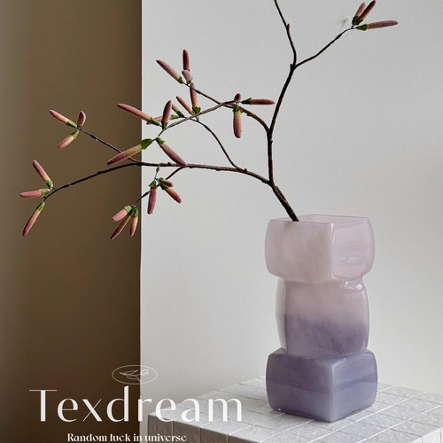 中古琉璃花瓶法式艺术插花摆件