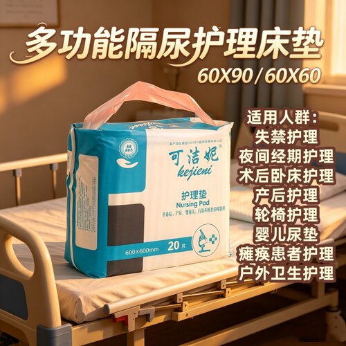 [双重吸收干爽]可洁妮护理垫60x90隔尿垫老人产妇婴儿防漏透气吸