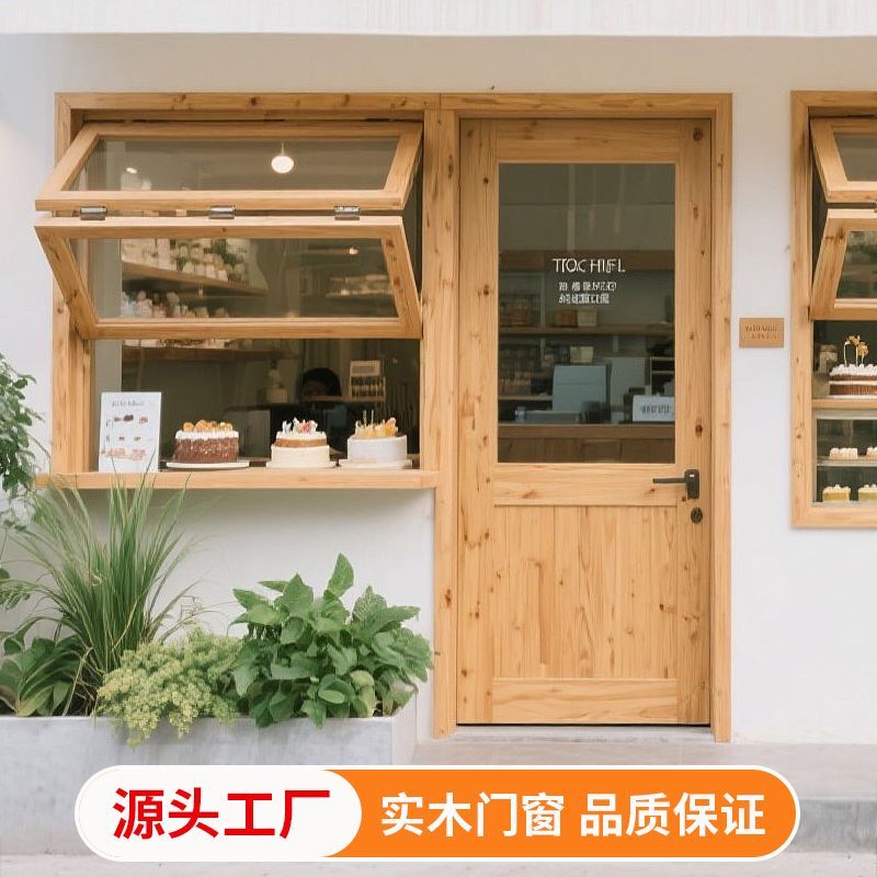 复古实木门窗网红咖啡店