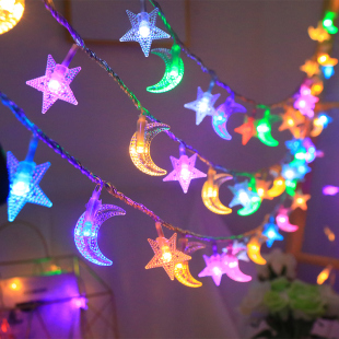 LED星星灯露营氛围灯小彩灯闪灯串灯满天星生日布置房间卧室装 饰
