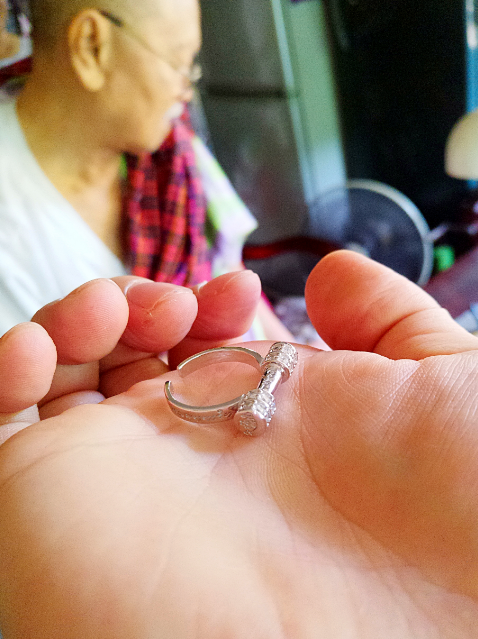 泰国特色 佛牌  阿赞白矿  戒指  人缘鸟  纯银 925