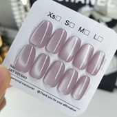 穿戴甲2025年高级感显白美甲贴片手工甲猫眼指甲贴片果冻胶可拆卸