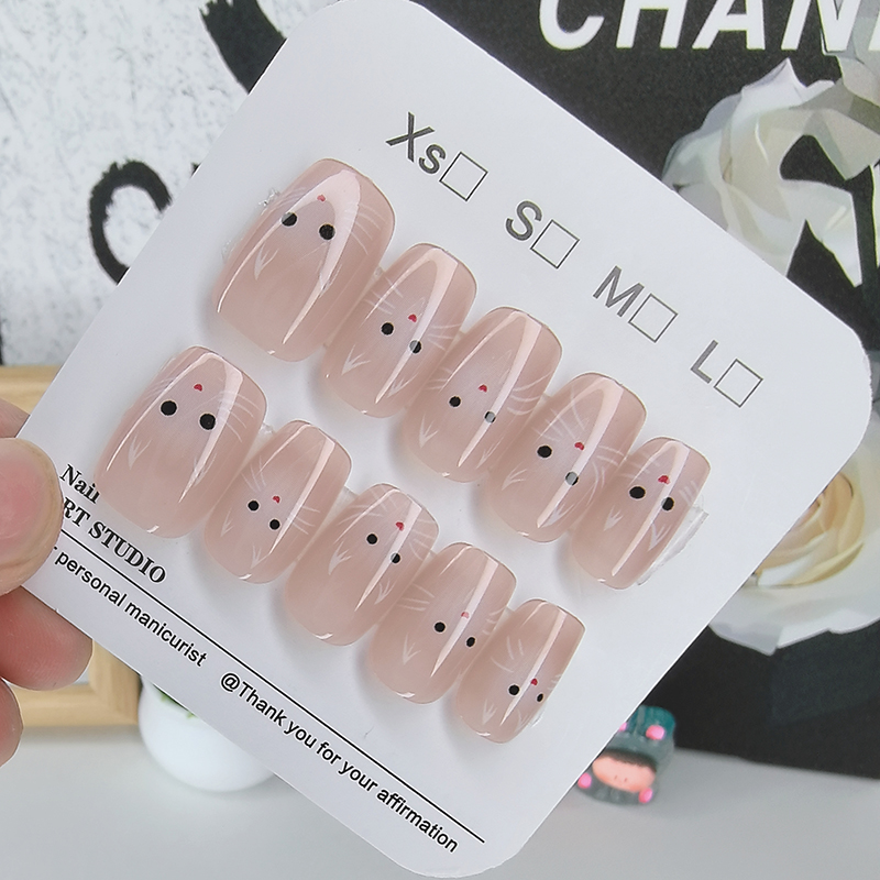 2025新款可爱猫咪短款美甲贴片