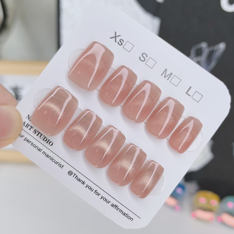 2025新款高级感闪亮冰透短T美甲