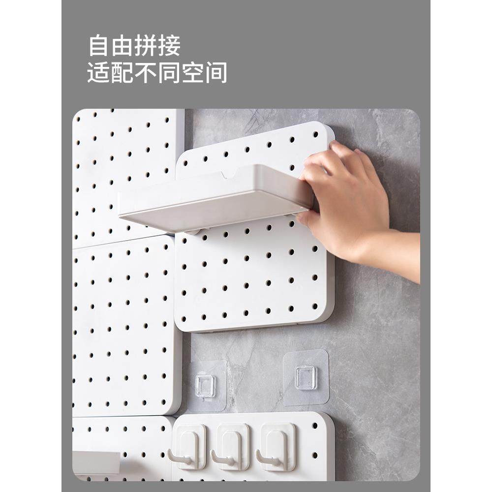 新款直销S588洞洞板置物架壁挂免打孔家用桌面书架展示架挂钩配件,收纳整理,书桌收纳置物架,淘宝优惠券,粉丝福利购,淘宝优惠卷