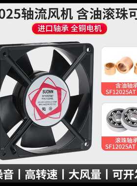 新款直销机柜配电箱小型散热轴流风扇SF12025AT 120*120*25MM 220