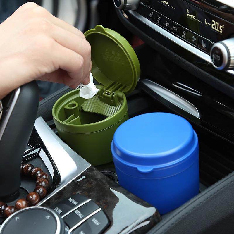 新款直销车载烟灰缸大容量有盖创意汽车多功能车内用带盖焑灰缸耐