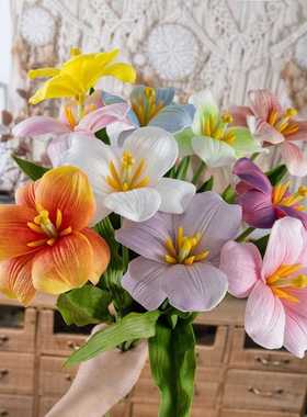 新款直销INS风仿真花开口笑郁金香家居装饰跨境婚庆假花MW08085