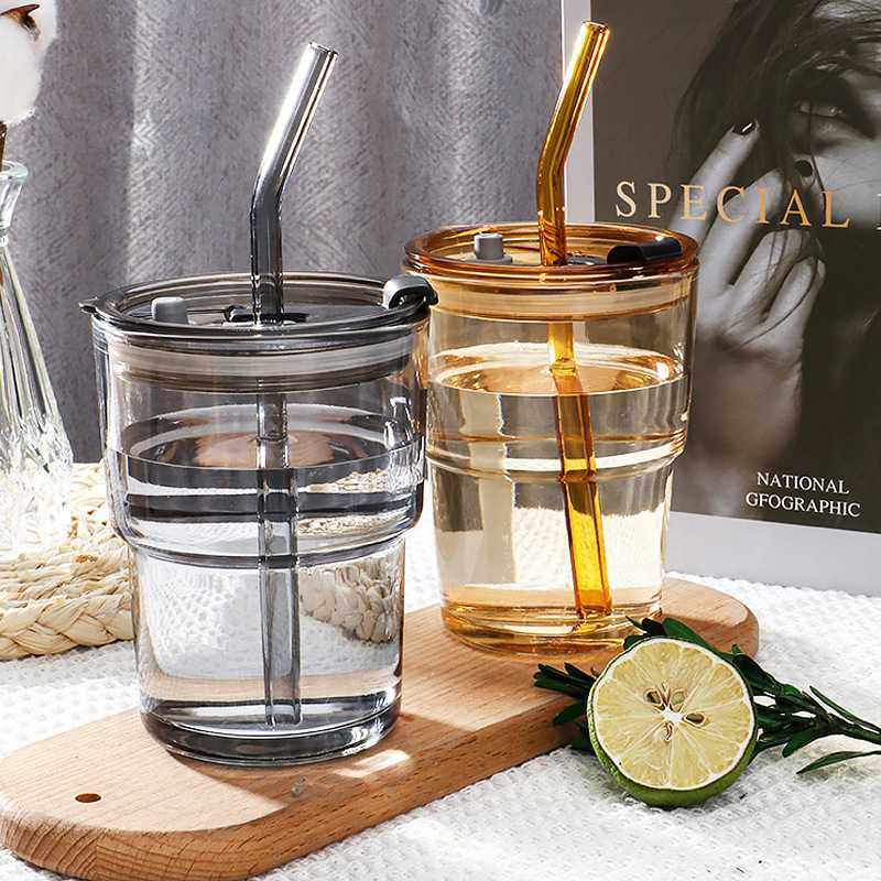 新款直销网红竹节水杯高颜值女生玻璃杯咖啡奶茶吸管杯店庆引流广,餐饮具,玻璃杯,淘宝优惠券,粉丝福利购,淘宝优惠卷