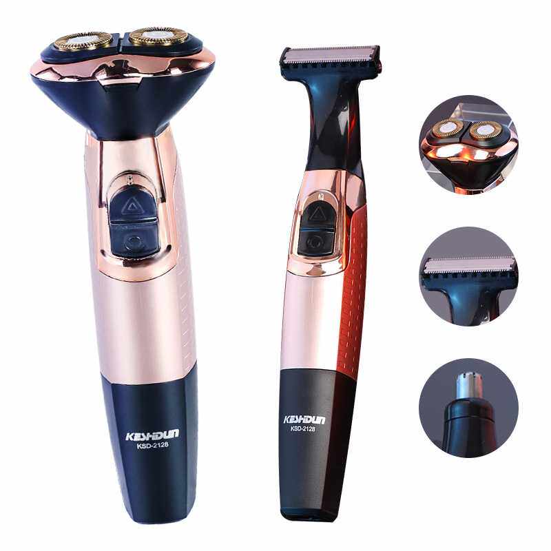 新款直销科仕顿三合一电动剃须刀多功能男士刮胡刀剃刀全身水洗续