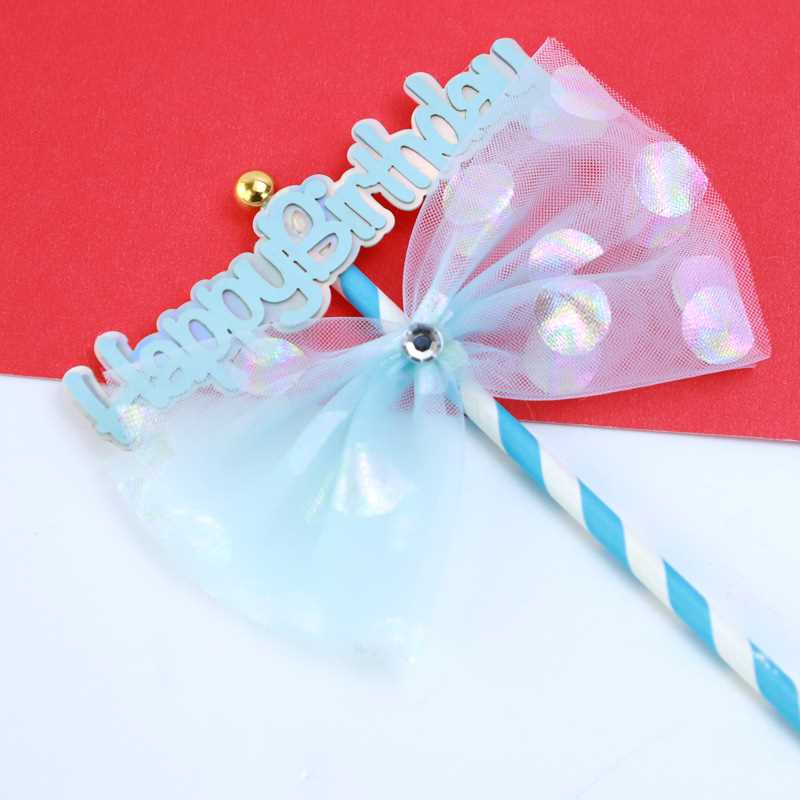 新款直销蛋糕装饰 ins风蝴蝶结插件  生日蛋糕装饰用品烘焙插卡插