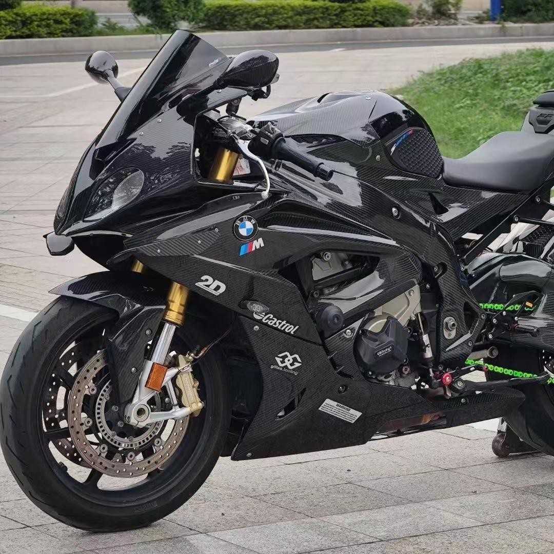 新款直销适用宝马 BMW S1000RR摩托车改装件碳纤维车身前侧板导流