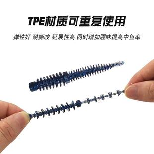 新款 直销黑坑软饵浮水反螺纹针尾鲈鱼海钓路亚饵路亚鳜鱼渔具仿真