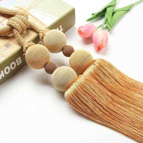 新款直销新款 8色窗帘挂球绒珠吊球 窗帘挂球吊穗现货供应 HQ-107