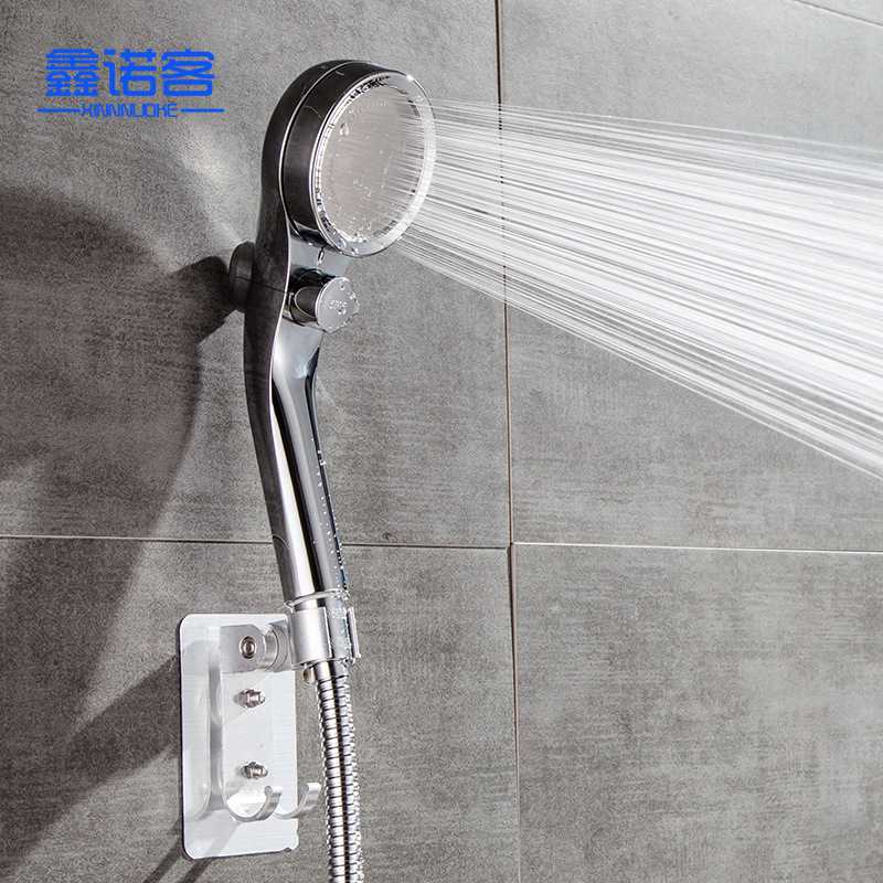 新款直销增压花洒喷头软管可调节电镀粗孔水龙头浴室洗澡淋浴花洒