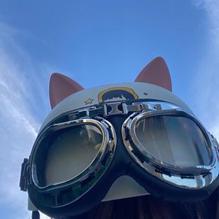 新款 饰随意贴摩托车头盔猫耳朵饰品恶魔通用 直销电动车头盔猫耳装