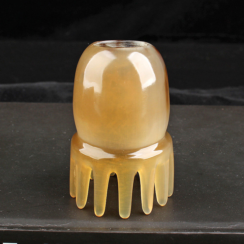 牛角梳经络梳天然头部头疗器头皮按摩章鱼梳子家用宽齿正品八爪鱼