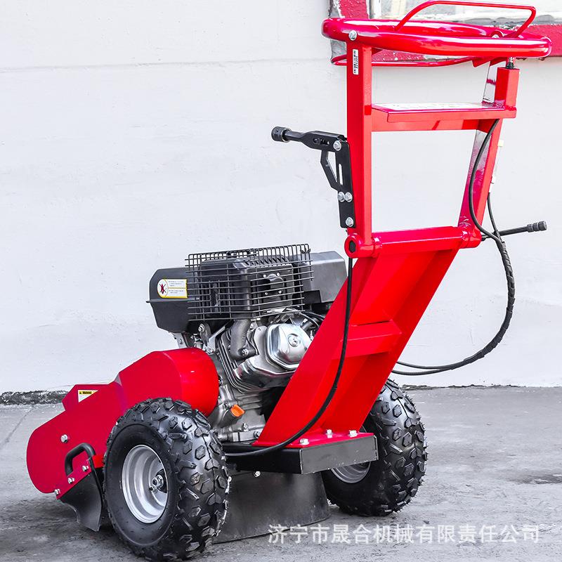 操作简单的树桩研磨机 市政道路树桩清除机 手推式汽油树根机