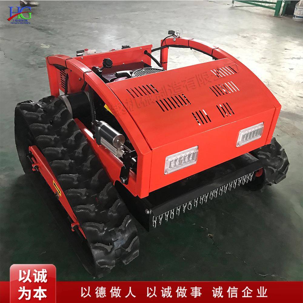 全地形遥控割草机外贸农场山坡全自动剪草机履带式果园草机