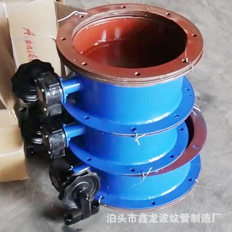 手动涡轮通风蝶阀DN400 法兰式烟道调风阀 除尘风管手动风门