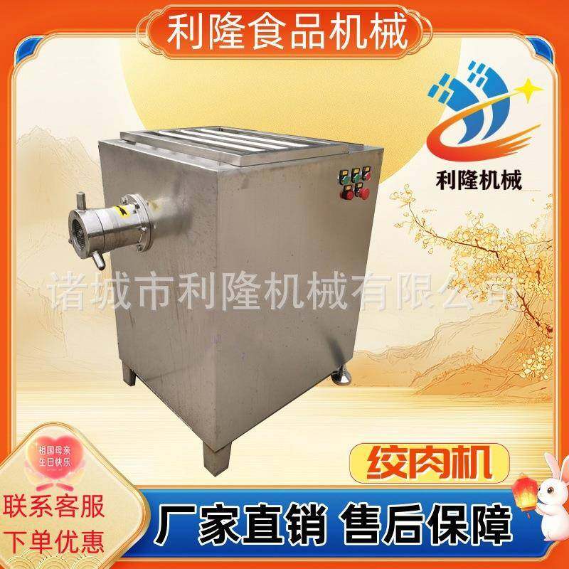大型绞肉机猪肉牛肉鱼糜强力型不锈钢肠类加工设备