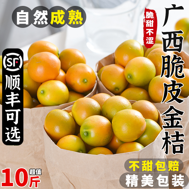 广西脆皮金桔10斤新鲜桔子应当季水果纯甜蜜小金柑孕妇整箱包邮5