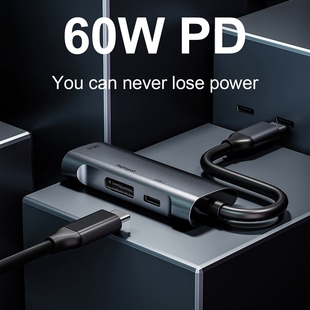 3 in 1 USB C HUB Type C Docking Station 4K@60Hz DisplayPort