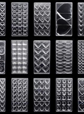 3D Chocolate Bar Mold Forms Heart Polycarbonate Moulds Tray