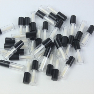 68pcs/lot 1.2ml Empty Clear Lip Gloss Tube With Blck Lid Li