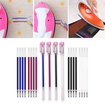 4PCS Heat Erasable Fabric Marker Pens Set with 20PCS Refills