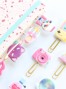 cute kawaii Japanese cartoon paper clips set office school s