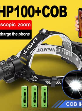 500000LM XHP100 powerful led headlight 18650 XHP90 led headl