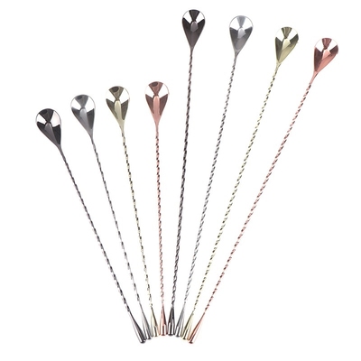 Stir Spoon Stainless Steel Mixing Cocktail Spoon Spiral Patt